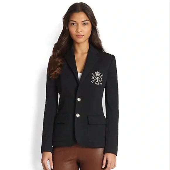 Ralph Lauren Women's Charcoal Gray Blazer - Picture 1 of 8
